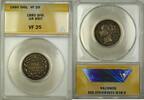 European Coins 1880 Great Britain 1S Shilling Silver Coin ANACS VF-25 -