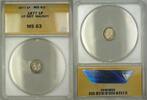 European Coins 1877 Great Britain Queen Victoria Maundy 1P Penny Silver Coin ANACS MS-63 -