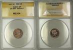 European Coins 1907 Great Britain King Edward VII Maundy 3P Three Pence Silver Coin ANACS MS-64 -