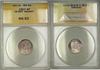 European Coins 1907 Great Britain King Edward VII Maundy 4P Four Pence Silver Coin ANACS MS-62 -