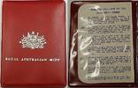 World Coins 1971 Australian Mint Set 6 UNC Coins in Red Vinyl Wallet - See Photos -