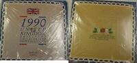 European Coins 1990 United Kingdom Mint Set Brilliant Uncirculated UK Coins 8 Coins Total -