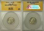 European Coins 1941 New Zealand 6 Pence Coin ANACS AU 50 Details Cleaned -