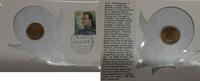 European Coins 1975 Spain BU One Peseta Coin W/Stamp in First Day Cover -