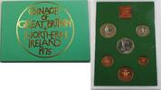 European Coins 1975 Great Britain Decimal Coins - 6 Coin Proof Set & Mint Token in OGP -