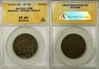 European Coins AH1320 (1902) Morocco 10 Mazunas 10M Coin ANACS EF 45 Details Surface Residue -
