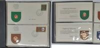 World Coins 1975 Papua New Guinea 5 Coin BU Set in FDC's & Binder - See Photos -