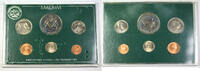 World Coins 1971 Malawi 1st Decimal Coinage Coins in Original Plastic Case Coins Have Toning -