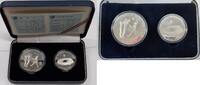 World Coins 1987 South Korea Silver Proof 2 Coin Set - Commemorating 1988 Olympic Games -