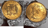 World Coins 1965 Jamaica 1 Penny KM#39 - BU Roll of 25 Coins in Wrapper/Coins Have Toning -