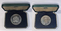 World Coins 1966 Kingston Jamaica Commonwealth Games Proof 5 Shillings Coin-In Case -