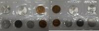 European Coins 1965 Austrian Mint Set 7 Coins W/Silver 5 and 10 Schilling Coins in Orig Plastic -
