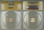 World Coins 1917 British India 2A Two Annas Silver Coin ANACS MS-63 -