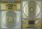 European Coins 1836 Great Britain Silver Fourpence 4P Coin ANACS AU-55 Details Clnd Scratched -