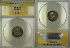 European Coins 1834 Great Britain Silver Sixpence 6P Coin ANACS F-15 -