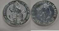 European Coins 2016 Great Britain 2 Ounce Silver 5 Pound Coin - Lion of England -
