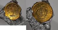 World Coins 1982 Seychelles 5 Cent Brass Coins - Roll of 46 BU Coins -
