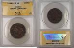 USA Large Cent Coronet Head 1c Coin ANACS F-12 Details Heavily Corroded -