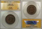USA Large Cent 1C Coin ANACS F 12 Fine Details Scratched (B) -