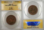 US Coins  1851 Braided Hair Large Cent 1c Coin ANACS F-12 Details Rim Bu... 31,39 EUR  + 22,33 EUR frais d'envoi