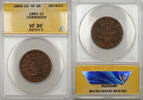US Coins  1850 Braided Hair Large Cent 1C Coin ANACS VF 30 Details Corro... 43,18 EUR  + 22,33 EUR frais d'envoi