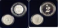 World Coins 1994 Israel Sheqalim Independence Day 2 Coin Silver Proof & UNC Set w/ Box & COA -