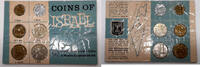 World Coins 1963 Coins of Israel 6 Coin Brilliant Uncirculated Set Original Mint Packging -