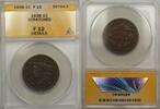 USA Large Cent 1c Copper Coin ANACS F-12 Details Scratched (B) -