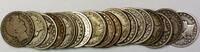 USA Half Dollar 1911-S Barber 50c Roll 20 Circulated 90% Old Silver Coins Lot -