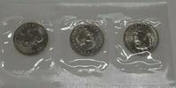 USA $1 Coin Susan B. Anthony Dollar Souvenir Set - 3 Coins P,D,S in OGP -