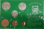 Weltmünzen Falkland Islands Coin Set - 6 BU Coins in Info Card  1980 