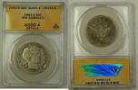 USA Half Dollar 1892-S US Barber Silver 50c Coin ANACS Good-4 Details Rim Damage -