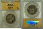 USA Half Dollar 1897-O US Barber Silver 50c Coin ANACS G-6 Details Rim Damaged -