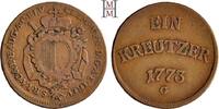 AUGSBURG, Bistum Kreuzer 1773 G Clemens Wenzeslaus von Sachsen, 1768-180... 50,00 EUR  + 10,00 EUR frais d'envoi