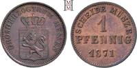 HESSEN-DARMSTADT Pfennig 1871 Ludwig III., 1848-1877. Feine Tönung, vorz... 10,00 EUR  + 10,00 EUR frais d'envoi