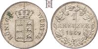 WÜRTTEMBERG Kreuzer 1849 Wilhelm I., 1816-1864. Stempelrisse, FDC-