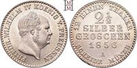 BRANDENBURG / PREUSSEN 2 1/2 Silbergroschen 1856 A Friedrich Wilhelm IV., 1840-1861. Min. RF, FDC-