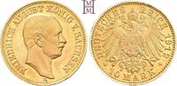 REICHSGOLDMÜNZEN 10 Mark 1912 E SACHSEN Friedrich August III., 1904-1918. FDC