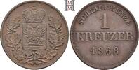 SCHWARZBURG-RUDOLSTADT 1 Kreuzer 1868 Albert, 1867-1869. Fast vorzüglich 22,50 EUR  + 10,00 EUR frais d'envoi
