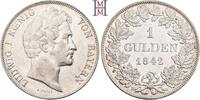 BAYERN Gulden 1842 Ludwig I., 1825-1848. Leicht berieben, SUP