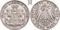 REICHSSILBERMÜNZEN 2 Mark 1906 J HAMBURG Freie und Hansestadt. Gutes seh... 37,50 EUR  + 10,00 EUR frais d'envoi