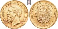 REICHSGOLDMÜNZEN 5 Mark 1877 G BADEN Friedrich I., 1852-1907. Kl. Stempelrisse, SUP