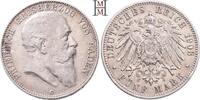 REICHSSILBERMÜNZEN 5 Mark 1903 G BADEN Friedrich I., 1856-1907. Kl. RF, ... 65,00 EUR  + 10,00 EUR frais d'envoi