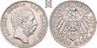 REICHSSILBERMÜNZEN 5 Mark 1900 E SACHSEN Albert, 1873-1902. Randfehler, ... 80,00 EUR  + 10,00 EUR frais d'envoi
