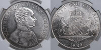 Maximilian I. (IV.) Joseph, 1799-1806-1825 TALER / Konv.-Taler Kurfürstentum Bayern. Seltener Jahrgang! NGC (MS 60). TOP! -