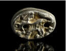 Vergoldeter Silberdeckel Mittelalter ~12-14 Jh. R&uuml;ckblickender Drache/Fa... 170,00 EUR  + 10,00 EUR frais d'envoi