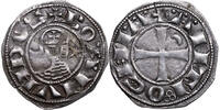 Kreuzfahrer. Bohemund III. (1149-1163) AR Denier Fürstentum Antiochia. Fußkreuz im Perlkreis -