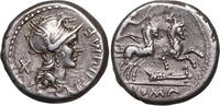 M. Cipius M.f. (115-114 BCE) AR Denar Rom. behelmter Roma-Kopf, X / Vikt... 340,00 EUR298,00 EUR  + 15,00 EUR frais d'envoi