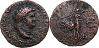 Nero (54-68) &AElig; As Lugdunum. Viktoria mit Schild. s 85,00 EUR  + 10,00 EUR frais d'envoi
