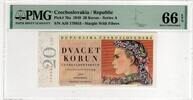 CZECHOSLOVAKIA 20 KORUN 1949 PMG 66 EPQ 110,00 EUR  + 15,00 EUR frais d'envoi